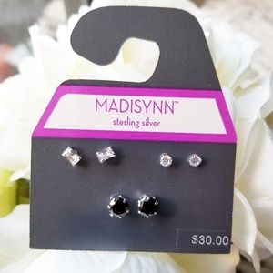 🆕️Madisynn Sterling Silver Earrings Set NWT🆕️